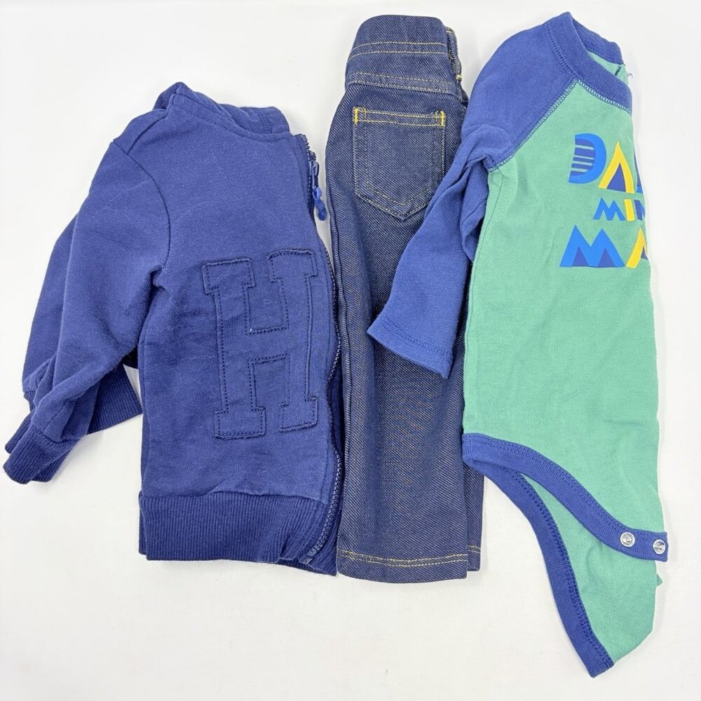 First Impressions/Cat‎ & Jack Baby Boys 6-9 Months 3 Piece Set Bodysuit Pant 676